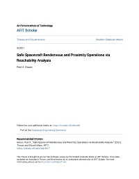 Safe Spacecraft Rendezvous and Proximity Operations Via Reachability Analysis