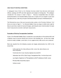 ANALYSIS of EXISTING CONDITIONS a Subregional View Of