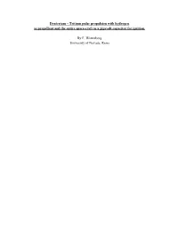 Deuterium – Tritium Pulse Propulsion with Hydrogen As Propellant and the Entire Space-Craft As a Gigavolt Capacitor for Ignition