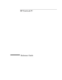 HP Notebook PC Reference Guide