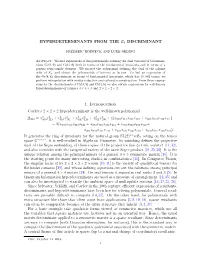 Hyperdeterminants from the E8 Discriminant