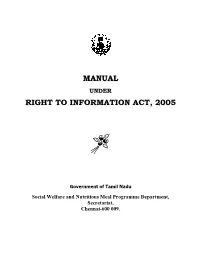 Manual Right to Information Act, 2005