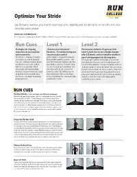 Optimize Your Stride Training Plan