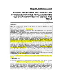 Original Research Article MAPPING the DENSITY and DISTRIBUTION