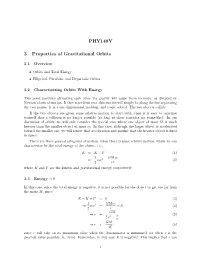 PHY140Y 3 Properties of Gravitational Orbits