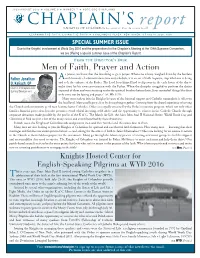Report KNIGHTS of COLUMBUS in Service to One