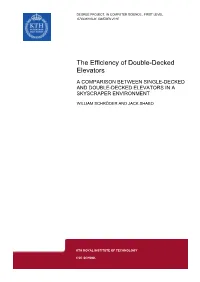 The Efficiency of Double-Decked Elevators