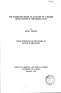 The Euphrates River: an Analysis of a Shared River System in the Middle East