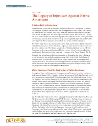 The Legacy of Injustices Against Native Americans
