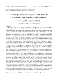 The Taupo Eruption Sequence of AD 232±10 in Aotearoa New
