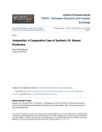 Astaxanthin: a Comparative Case of Synthetic VS