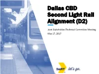 Dallas CBD Second Light Rail Alignment (D2)