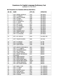 Examiners for English Language Proficiency Test (Updated on 31 Oct 2017)