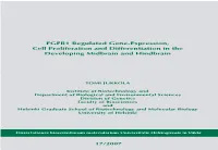 FGFR1 Regulated Gene-Expression, Cell Proliferation and Differentiation