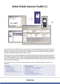 Nokia Mobile Internet Toolkit 4.1