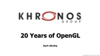20 Years of Opengl