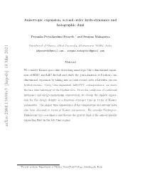 Arxiv:2008.13699V3 [Hep-Th] 18 Mar 2021 1 Rsn Drs:Dprmn Fpyis Ea Ae Olg,S College, Patel Vesaj Physics, of Department Address: Present Xadn Udi H Aetm Regime