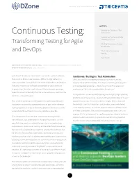 Continuous Testing