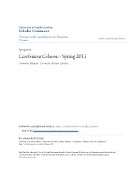 Caroliniana Columns - Spring 2013 University Libraries--University of South Carolina