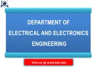 Department of Electrical and Electronics Engineering
