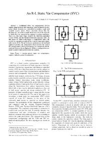 TCI) Static Var Compensator (SVC