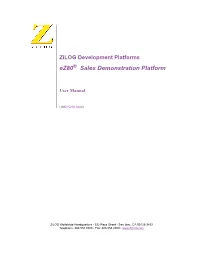 Ez80 Sales Demonstration Platform