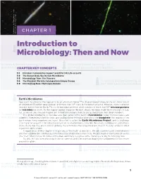 Introduction to Microbiology: Then and Now