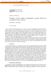 Taxonomy Geographical Distribution