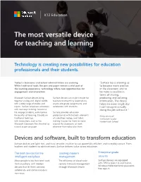 The Most Versatile Device for Teaching and Learning