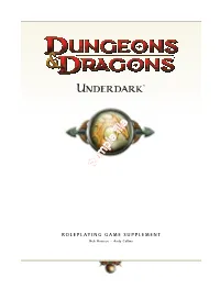 Underdark™ Sample File