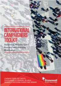 INTERNATIONAL CAMPAIGNERS TOOLKIT Storytelling, Reclaiming and Reacting and Community Mobilisation