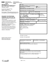 Le 2020-05-28 REQUEST for PROPOSAL DEMANDE DE