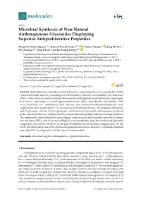 Microbial Synthesis of Non-Natural Anthraquinone Glucosides Displaying Superior Antiproliferative Properties