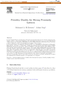 Priestley Duality for Strong Proximity Lattices