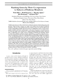 Ranking Genes by Their Co-Expression to Subsets of Pathway Members