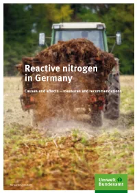 Reactive Nitrogen in Germany
