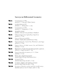 Surveys in Differential Geometry