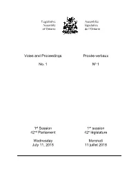 Votes & Proceedings