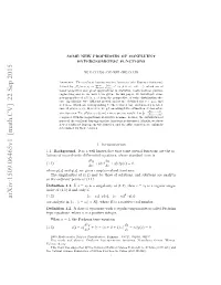 Arxiv:1509.06465V1 [Math.CV] 22 Sep 2015 (1.3) Uin Fscn-Re Ieeta Qain,Woesadr F (1.1) Standard Whose Equations, Diﬀerential Second-Order of Lutions 1.1