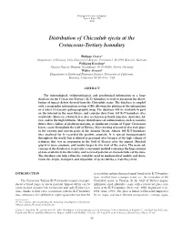 Distribution of Chicxulub Ejecta at the Cretaceous-Tertiary Boundary