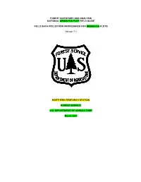 FOREST INVENTORY and ANALYSIS NATIONAL URBAN FIA PLOT FIELD GUIDE FIELD DATA COLLECTION PROCEDURES for URBAN FIA PLOTS Version 7