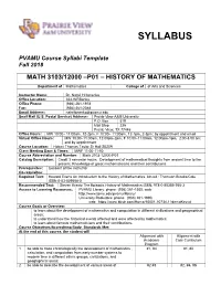 PVAMU Course Syllabi Template Fall 2018