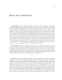 About the Contributors
