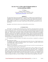 An Easy Way to Relate Optical Element Motion to System Pointing Stability