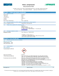 Compressed Neon Gas Safety Data Sheet