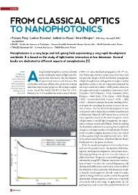 From Classical Optics to Nanophotonics
