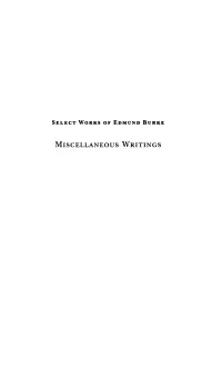 Miscellaneous Writings