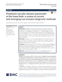 Peripheral Vascular Disease Assessment in the Lower Limb: a Review of Current and Emerging Non‑Invasive Diagnostic Methods