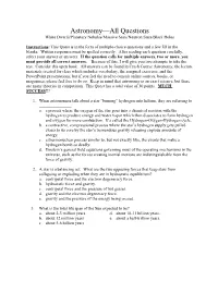 Quest Questions