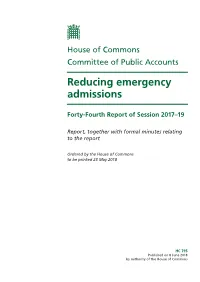 Reducing Emergency Admissions